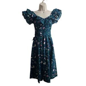 HILL HOUSE The Ava Midi Dress in Moody Floral Size XXS